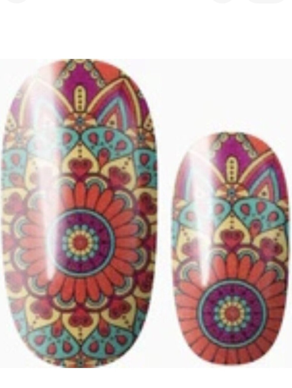3 for 15 - LILY & FOX - INNER PEACE Nail Stickers Wrap Strips Boho Floral Summer
